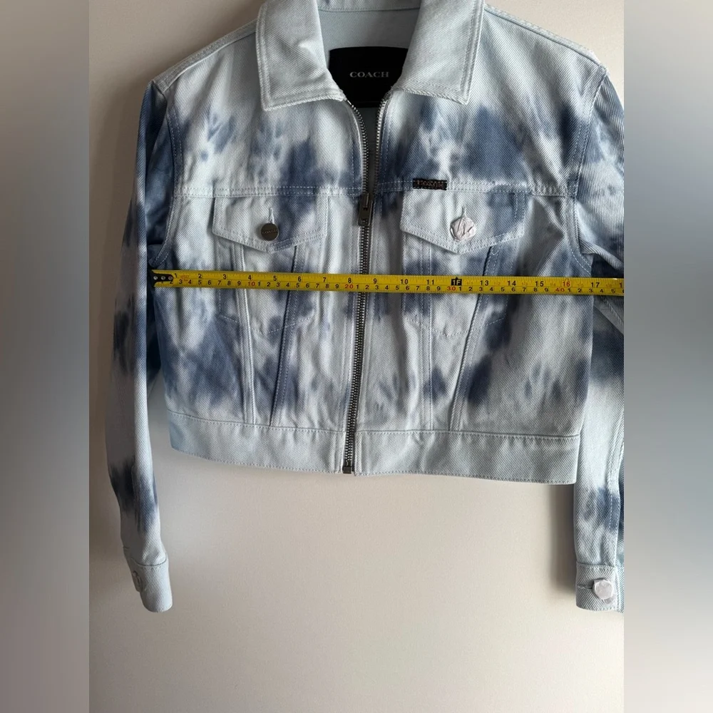NWT Coach Acid Wash Denim Blue Jacket CU882